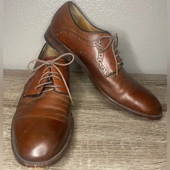 Johnston & Murphy Men\'s Tan Leather Oxfords Size 9M Johnston & Murphy Men main image 4